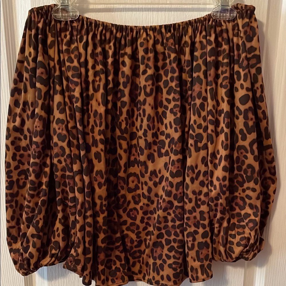 Cheetah Off Shoulder Top